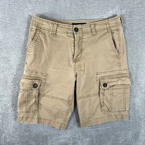 Aero Cargo Shorts‎ Mens 29 Khaki Tan Pocket Summer Stretch Workwear Skater